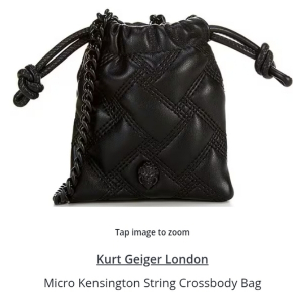 Kurt Geiger Micro Kensington String Crossbody Black - Picture 1 of 17